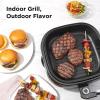 imageChefman Electric Grill And Skillet Ridged Surface Braise Steam Saut Sear Pan Fry Adjustable Temperature 42Quart BlackSquareBlack  Square