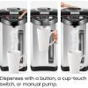 imageChefman Electric Hot Water Pot Urn w Manual Dispense Buttons Safety Lock Instant Heating for Coffee ampamp Tea AutoShutoffBoil Dry Protection Insulated Stainless Steel 53L56 Qt30 Cups38 Quarts