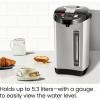 imageChefman Electric Hot Water Pot Urn w Manual Dispense Buttons Safety Lock Instant Heating for Coffee ampamp Tea AutoShutoffBoil Dry Protection Insulated Stainless Steel 53L56 Qt30 Cups56 Quarts