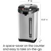 imageChefman Electric Hot Water Pot Urn w Manual Dispense Buttons Safety Lock Instant Heating for Coffee ampamp Tea AutoShutoffBoil Dry Protection Insulated Stainless Steel 53L56 Qt30 Cups56 Quarts