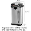 imageChefman Electric Hot Water Pot Urn w Manual Dispense Buttons Safety Lock Instant Heating for Coffee ampamp Tea AutoShutoffBoil Dry Protection Insulated Stainless Steel 53L56 Qt30 Cups38 Quarts