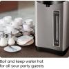 imageChefman Electric Hot Water Pot Urn w Manual Dispense Buttons Safety Lock Instant Heating for Coffee ampamp Tea AutoShutoffBoil Dry Protection Insulated Stainless Steel 53L56 Qt30 Cups38 Quarts