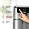 imageChefman Electric Indoor Air Fryer  Grill Does It All CountertopSize 5in1 Unit Can Air Fry Grill Roast Bake and Broil Removable Integrated Probe Thermometer Guarantees Perfect Doneness45 QT  Stainless
