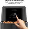 imageChefman Electric Indoor Air Fryer  Grill Does It All CountertopSize 5in1 Unit Can Air Fry Grill Roast Bake and Broil Removable Integrated Probe Thermometer Guarantees Perfect Doneness8 QT