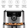 imageChefman Electric Indoor Air Fryer  Grill Does It All CountertopSize 5in1 Unit Can Air Fry Grill Roast Bake and Broil Removable Integrated Probe Thermometer Guarantees Perfect Doneness45 QT  Stainless