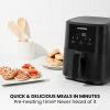 imageChefman Electric Indoor Air Fryer  Grill Does It All CountertopSize 5in1 Unit Can Air Fry Grill Roast Bake and Broil Removable Integrated Probe Thermometer Guarantees Perfect Doneness8 QT