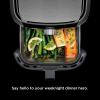 imageChefman Electric Indoor Air Fryer  Grill Does It All CountertopSize 5in1 Unit Can Air Fry Grill Roast Bake and Broil Removable Integrated Probe Thermometer Guarantees Perfect Doneness45 QT  Stainless