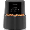imageChefman Electric Indoor Air Fryer  Grill Does It All CountertopSize 5in1 Unit Can Air Fry Grill Roast Bake and Broil Removable Integrated Probe Thermometer Guarantees Perfect Doneness5 QT