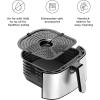 imageChefman Electric Indoor Air Fryer  Grill Does It All CountertopSize 5in1 Unit Can Air Fry Grill Roast Bake and Broil Removable Integrated Probe Thermometer Guarantees Perfect Doneness45 QT  Stainless