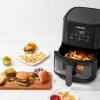 imageChefman Electric Indoor Air Fryer  Grill Does It All CountertopSize 5in1 Unit Can Air Fry Grill Roast Bake and Broil Removable Integrated Probe Thermometer Guarantees Perfect Doneness5 QT  Easy View