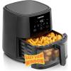 imageChefman Electric Indoor Air Fryer  Grill Does It All CountertopSize 5in1 Unit Can Air Fry Grill Roast Bake and Broil Removable Integrated Probe Thermometer Guarantees Perfect Doneness8 QT  Easy View