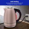 imageChefman Electric Kettle 18 Liter Stainless Steel Electric Tea Kettle Water Boiler with Automatic Shutoff LED Lights BoilDry Protection Hot Water Electric Kettles for Boiling Water GreenRose