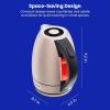 imageChefman Electric Kettle 18 Liter Stainless Steel Electric Tea Kettle Water Boiler with Automatic Shutoff LED Lights BoilDry Protection Hot Water Electric Kettles for Boiling Water GreenRose