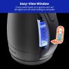 imageChefman Electric Kettle 18 Liter Stainless Steel Electric Tea Kettle Water Boiler with Automatic Shutoff LED Lights BoilDry Protection Hot Water Electric Kettles for Boiling Water GreenBlack