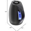 imageChefman Electric Kettle 18 Liter Stainless Steel Electric Tea Kettle Water Boiler with Automatic Shutoff LED Lights BoilDry Protection Hot Water Electric Kettles for Boiling Water GreenBlack