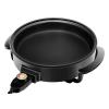 imageChefman Electric Skillet  12 Inch Round Frying Pan with Non Stick Coating Temperature Control Tempered Glass Lid CoolTouch Handles and Knob Black