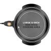 imageChefman Electric Skillet  12 Inch Round Frying Pan with Non Stick Coating Temperature Control Tempered Glass Lid CoolTouch Handles and Knob Black
