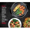 imageChefman Electric Skillet  12 Inch Round Frying Pan with Non Stick Coating Temperature Control Tempered Glass Lid CoolTouch Handles and Knob Black