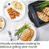 imageChefman Electric Smokeless Indoor Grill w NonStick Cooking Surface ampamp Adjustable Temperature Knob from Warm to Sear for Customized BBQing Dishwasher Safe Removable Water Tray BlackBlack