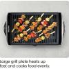 imageChefman Electric Smokeless Indoor Grill w NonStick Cooking Surface ampamp Adjustable Temperature Knob from Warm to Sear for Customized BBQing Dishwasher Safe Removable Water Tray BlackBlack