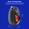 imageChefman Electric Tea Kettle 18 Liter Hot Water Electric Kettle Temperature Control Water Boiler with 5 Presets TriColored LED Lights Keep Warm Automatic Shutoff GreyBlack