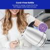 imageChefman Electric Tea Kettle 18 Liter Hot Water Electric Kettle Temperature Control Water Boiler with 5 Presets TriColored LED Lights Keep Warm Automatic Shutoff GreyStainless