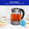 imageChefman Electric Tea Kettle 18 Liter Hot Water Electric Kettle Temperature Control Water Boiler with 5 Presets TriColored LED Lights Keep Warm Automatic Shutoff GreyGrey