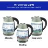 imageChefman Electric Tea Kettle 18 Liter Hot Water Electric Kettle Temperature Control Water Boiler with 5 Presets TriColored LED Lights Keep Warm Automatic Shutoff GreyGreen