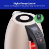 imageChefman Electric Tea Kettle 18 Liter Hot Water Electric Kettle Temperature Control Water Boiler with 5 Presets TriColored LED Lights Keep Warm Automatic Shutoff GreyRose