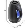 imageChefman Electric Tea Kettle 18 Liter Hot Water Electric Kettle Temperature Control Water Boiler with 5 Presets TriColored LED Lights Keep Warm Automatic Shutoff GreyBlack
