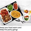imageChefman Electric Warming Tray with Adjustable Temperature Control Perfect For Buffets Restaurants Parties Events and Home Dinners Glass Top Extra Large 21 x 16 Surface Keeps Food Hot  BlackStainless