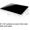imageChefman Electric Warming Tray with Adjustable Temperature Control Perfect For Buffets Restaurants Parties Events and Home Dinners Glass Top Extra Large 21 x 16 Surface Keeps Food Hot  BlackStainless
