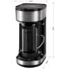 imageChefman Froth  Brew Coffee Maker and Milk Frother Single Serve Brewer for KCup Pods ampamp Grounds for Latte and Cappuccino Style Drinks Compact 20 oz Glass Mug and Reusable Filter Included 21 oz21 oz