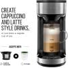 imageChefman Froth  Brew Coffee Maker and Milk Frother Single Serve Brewer for KCup Pods ampamp Grounds for Latte and Cappuccino Style Drinks Compact 20 oz Glass Mug and Reusable Filter Included 21 oz21 oz