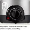 imageChefman Fry Guy The Most Compact ampamp Convenient To Deep Fry Comfort Food RestaurantStyle Basket With A 16Quart Capacity EasyView Window ampamp Adjustable Temp Control Stainless  15 LiterStainless  1 Liter