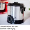 imageChefman Fry Guy The Most Compact ampamp Convenient To Deep Fry Comfort Food RestaurantStyle Basket With A 16Quart Capacity EasyView Window ampamp Adjustable Temp Control Stainless  15 LiterStainless  1 Liter