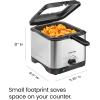 imageChefman Fry Guy The Most Compact ampamp Convenient To Deep Fry Comfort Food RestaurantStyle Basket With A 16Quart Capacity EasyView Window ampamp Adjustable Temp Control Stainless  15 LiterStainless  15 Liter