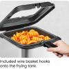imageChefman Fry Guy The Most Compact ampamp Convenient To Deep Fry Comfort Food RestaurantStyle Basket With A 16Quart Capacity EasyView Window ampamp Adjustable Temp Control Stainless  15 LiterStainless  15 Liter