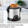 imageChefman Fry Guy The Most Compact ampamp Convenient To Deep Fry Comfort Food RestaurantStyle Basket With A 16Quart Capacity EasyView Window ampamp Adjustable Temp Control Stainless  15 LiterStainless  1 Liter