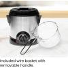 imageChefman Fry Guy The Most Compact ampamp Convenient To Deep Fry Comfort Food RestaurantStyle Basket With A 16Quart Capacity EasyView Window ampamp Adjustable Temp Control Stainless  15 LiterStainless  1 Liter