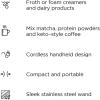 imageChefman Handheld Electric Milk Frother Create Foam for Coffee Cappuccinos ampamp Lattes Mix Matcha ampamp Protein Powder Cordless ampamp Compact Stainless Steel Wand Battery Operated