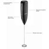imageChefman Handheld Electric Milk Frother Create Foam for Coffee Cappuccinos ampamp Lattes Mix Matcha ampamp Protein Powder Cordless ampamp Compact Stainless Steel Wand Battery Operated