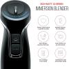 imageChefman Immersion Blender 300Watt Turbo 12 Speed Stick Hand Blender Powerful Ice Crushing Design Purees Smoothies Sauces ampamp Soups Detachable Heat Resistant Plastic Blade Guard Protects Pots Black