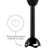 imageChefman Immersion Blender 300Watt Turbo 12 Speed Stick Hand Blender Powerful Ice Crushing Design Purees Smoothies Sauces ampamp Soups Detachable Heat Resistant Plastic Blade Guard Protects Pots Black