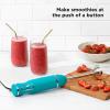 imageChefman Immersion Stick Hand Blender with Stainless Steel Blades Powerful Electric Ice Crushing 2Speed Control Handheld Food Mixer Purees Smoothies Shakes Sauces ampamp Soups Midnight BlueSky Blue