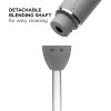 imageChefman Immersion Stick Hand Blender with Stainless Steel Blades Powerful Electric Ice Crushing 2Speed Control Handheld Food Mixer Purees Smoothies Shakes Sauces ampamp Soups Midnight BlueGrey