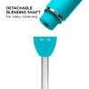 imageChefman Immersion Stick Hand Blender with Stainless Steel Blades Powerful Electric Ice Crushing 2Speed Control Handheld Food Mixer Purees Smoothies Shakes Sauces ampamp Soups Midnight BlueSky Blue