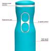 imageChefman Immersion Stick Hand Blender with Stainless Steel Blades Powerful Electric Ice Crushing 2Speed Control Handheld Food Mixer Purees Smoothies Shakes Sauces ampamp Soups Midnight BlueSky Blue