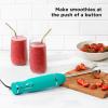imageChefman Immersion Stick Hand Blender with Stainless Steel Blades Powerful Electric Ice Crushing 2Speed Control Handheld Food Mixer Purees Smoothies Shakes Sauces ampamp Soups Midnight BlueTurquoise