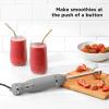 imageChefman Immersion Stick Hand Blender with Stainless Steel Blades Powerful Electric Ice Crushing 2Speed Control Handheld Food Mixer Purees Smoothies Shakes Sauces ampamp Soups Midnight BlueGrey